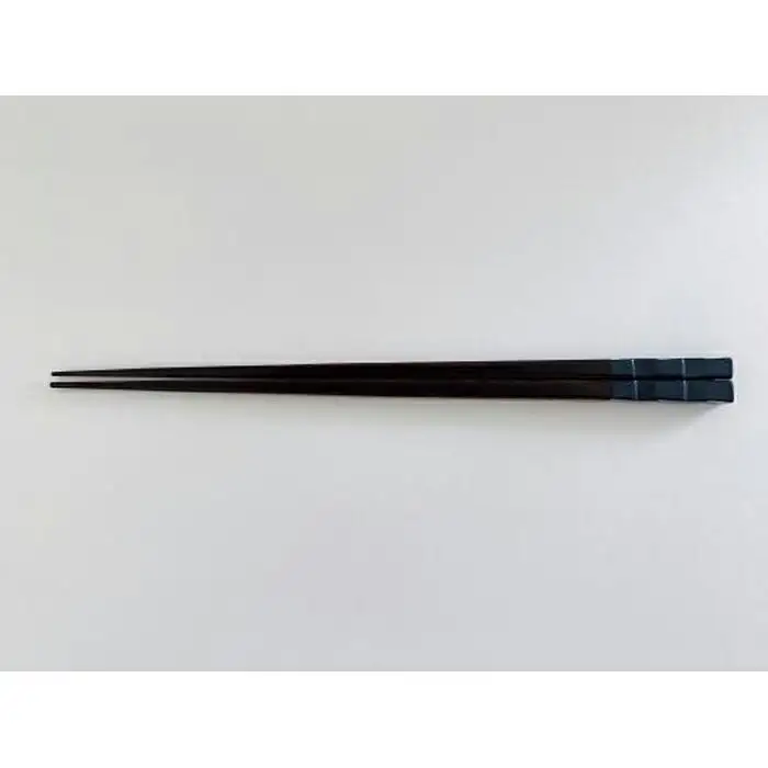 鎌倉彫　箸「市松」勝色　21.5cm