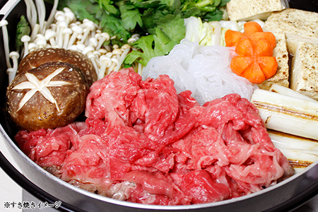 富津市産「かずさ和牛」すき焼き肉（リブロース）400g／3人前