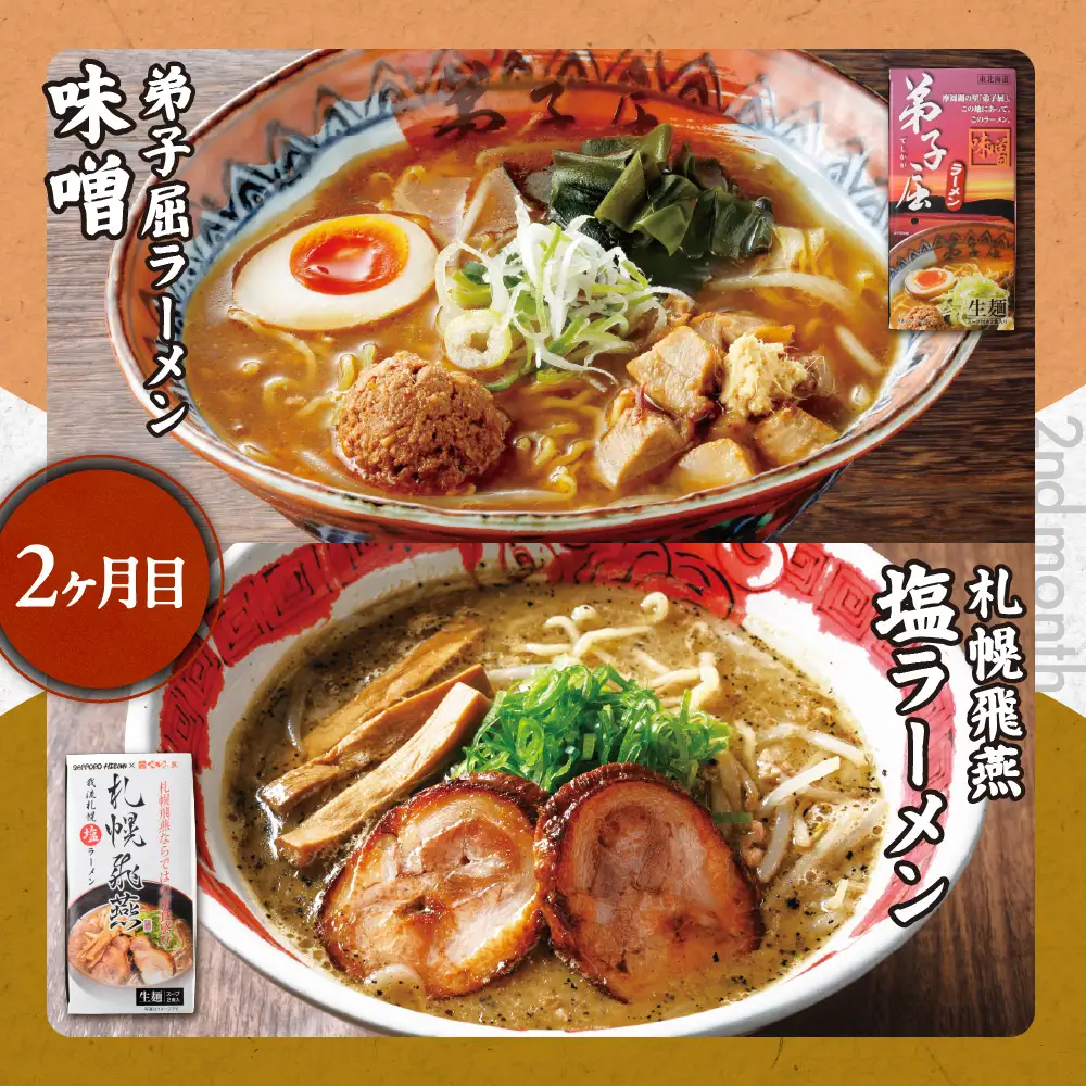 札幌名店の味　定期便　【合計３回発送／合計12食を毎月４食ずつお届け】ラーメン
