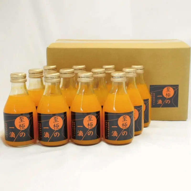 田村みかんの新鮮100％ジュース「至極の一滴」180ml×12本入り【tec936A】