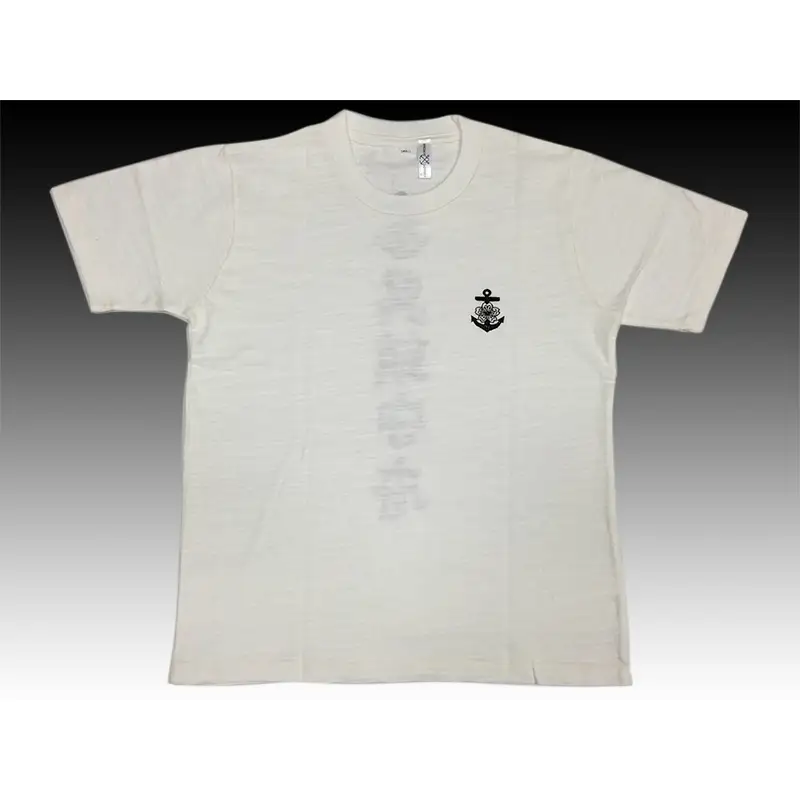 Tシャツ【呉鎮守府】 ホワイト LLサイズ 白 tシャツ オリジナル シャツ 半袖 綿100% 海軍 くれちん 大人 日本製 広島県 呉市 ku091-051-ll-r