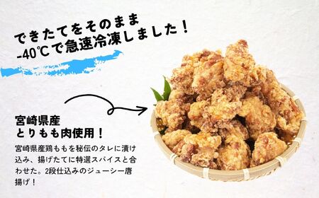 【レンジでプロ味！】宮崎県産ジューシーからあげ 特選スパイス味 200g×5パック／合計1kg 鶏肉 肉 鶏モモ肉 肉惣菜 惣菜 お惣菜 調理済み 冷凍 個包装 使い勝手 普段使い お弁当 おかず 冷凍食品 冷凍からあげ 簡単調理 宮崎県 高千穂町 _Tk005-060