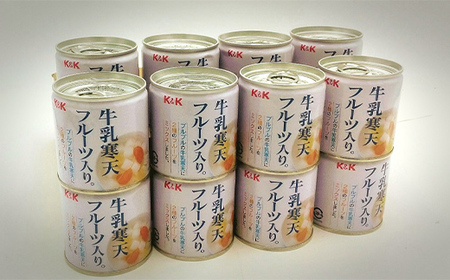 国分 牛乳寒天フルーツ入り 12缶 F2Y-4711