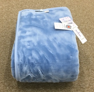 日本製 丸洗いOK マイヤー毛布 シングル ブルー 1枚 (ニューマイヤー毛布)MO-321BL [3676]