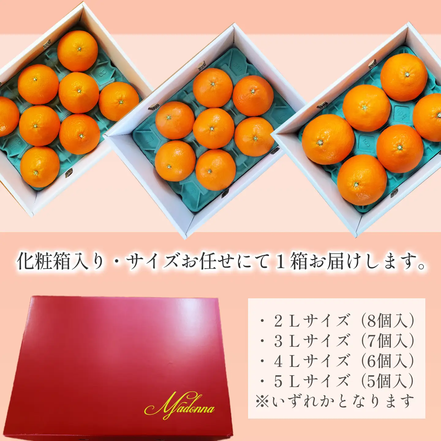 まどんな 約2㎏【秀品･化粧箱（2L～5L）5～8個入】｜あいか 紅まどんなと同品種