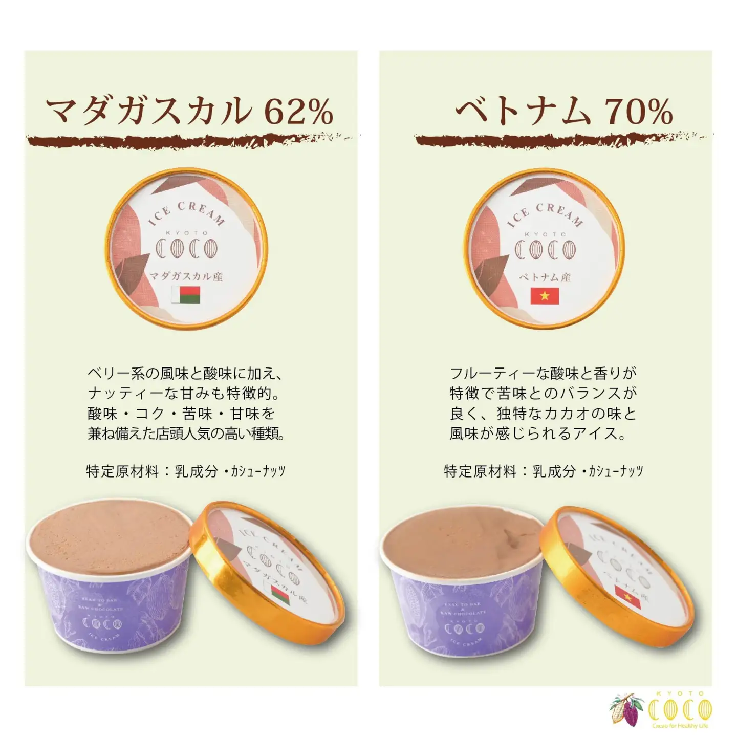 【COCOKYOTO】無添加アイスクリームセット(6個)［ 京都 チョコレート 人気 おすすめ スイーツ デザート 洋菓子 お菓子 お取り寄せ 通販 送料無料 ふるさと納税 ］