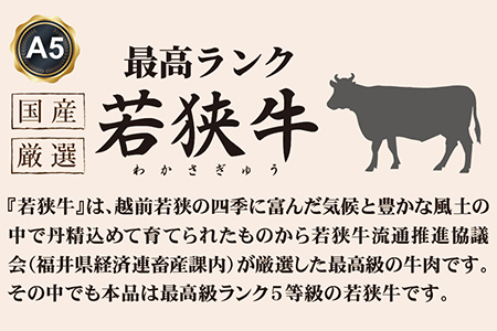 若狭牛上焼肉用（A5ランク）　900ｇ