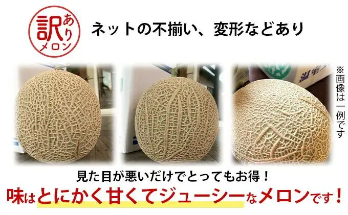 【静岡・三保松原の甘い誘惑マスクメロン】訳ありでも甘い！マスクメロン 1玉（約1.5kg～2kgサイズ）■