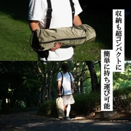 2WAY OUTDOORコット(KHAKI) ＆ PEANUT MAT (BLACK)【1302127】