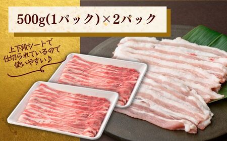 和豚もちぶた バラ しゃぶしゃぶ用 1kg （500g×2パック） セット 豚バラ もち豚 お肉 肉 豚肉 豚 しゃぶしゃぶ おかず 惣菜 朝ごはん お弁当 小分け 冷凍 新潟県 新潟 