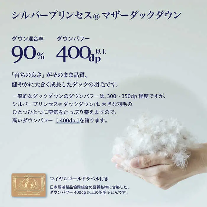【訳あり】羽毛布団 クイーン マザーダックダウン90% 1.8kg (色柄おまかせ) [JDH102]
