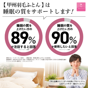  【 甲州 羽毛2枚合わせ ふとん 】 手洗いできる ウクライナホワイトダウン 93% ホワイト（ シングル )  ふとんカバー付 羽毛布団 シングル 掛け布団 洗える寝具 回収キット付き