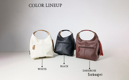 エシカルレザーSobagni ワンハンドル 2WAY バッグ ファッション 小物 カバン 上質 トートバッグ シンプル スタイリッシュ ポケット付き 汚れに強い お手入れ簡単  ホワイト