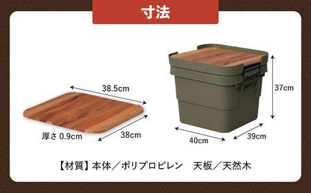 アウトドア 収納ケース DIY風テーブルトップセット  Sサイズ／グリーン /  恵那市 / 東谷 [AUAD040]