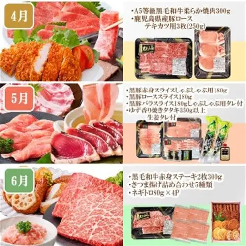 定期便(10回)枕崎お楽しみ便(黒毛和牛・黒豚・まぐろ・かつお・さつまあげ等)II-0025_肉 お肉 牛肉 サーロイン ステーキ 焼肉 ハンバーグ 豚肉 もつ もつ鍋 す シャトーブリアン 中トロ_【配送不可地域：離島】【1166780】