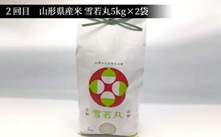 《先行予約》令和8年産 山形県産米 10kg（5kg×2） 食べ比べ定期便（全3回） 精米 米 お米 おこめ 山形県 新庄市 F3S-2992