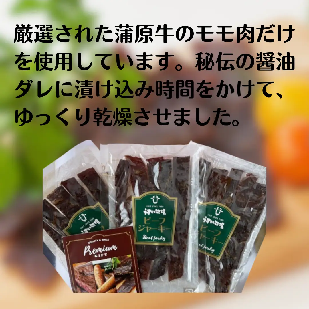 肉の旨みあふれる 蒲原牛 ビーフジャーキー（簡易包装） モモ肉 秘伝 醤油ダレ つまみ おつまみ 晩酌 1T02013