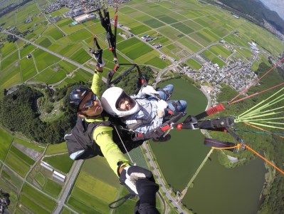 パラグライダー 観光 タンデムフライト 3名様