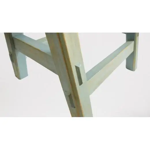 アンティーク風ペイント仕上げふみ台（グリーン） / 踏み台 ふみ台 ステップ台 木製 木工品 家具