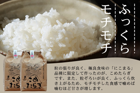 【R6年 新米 定期便全3回】毎月配送 多良木町産 こめたらぎ にこまる 10kg × 3ヶ月 発送 【合計 30kg 】 定期便 3回 お米 白米 精米 農家 想い 自然 グランプリ 豊か 熊本県 多良木町 044-0583-a