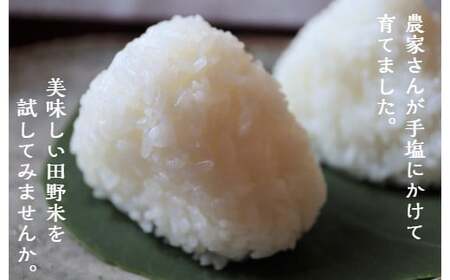 ★ 令和5年産 新米 ★ 田野米 5kg ＋ 田野屋青蜂 完全天日塩 20g セット　～ 精米 ・ 白米 ～