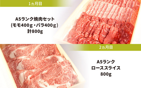 定期便 A5ランク 近江牛 満足コース 4カ月 株式会社びわこフード(近江牛専門店 万葉) 滋賀県 東近江市 BO04 焼肉 すき焼き 食べ比べ 和牛