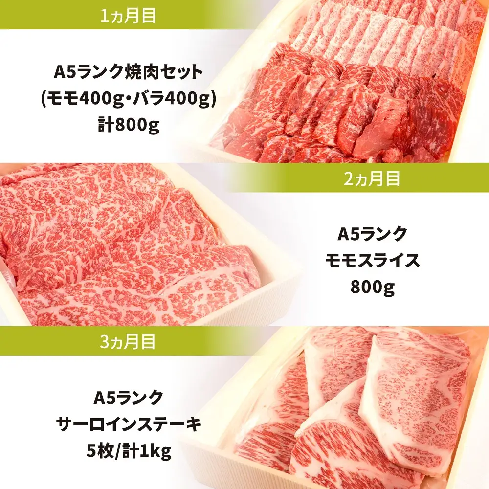 近江牛 定期便 A５ランク フルコース 5カ月 黒毛和牛 切り落し 和牛 国産 ブランド牛 三大和牛 牛肉 冷凍 贈り物 ギフト プレゼント CO04　株式会社びわこフード(近江牛専門店 万葉) 東近江