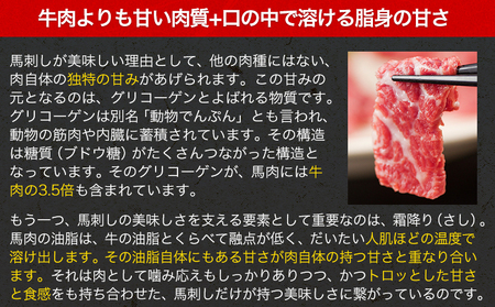熊本 国産赤身馬刺し320g+タレ100ml付き