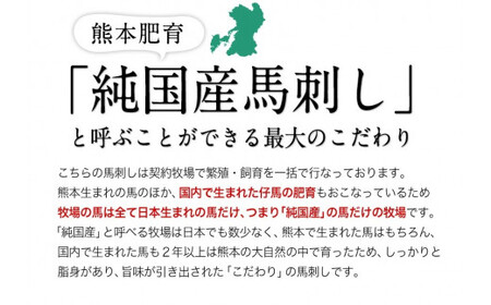 熊本 馬刺し 上赤身 ブロック 国産 熊本肥育 冷凍 生食用 たれ付き