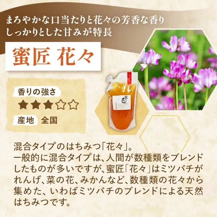 国産はちみつ 2kg 蜜匠 花々 とち / 3-13
