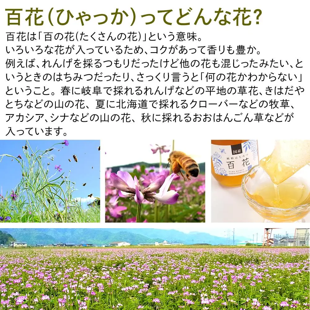 養蜂場からお届け＞国産 百花蜂蜜（1200g）【 百花はちみつ 国産