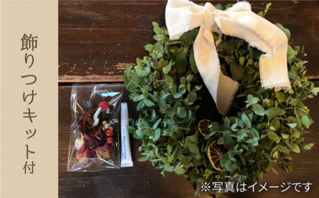 【みんなで作ろう】ユーカリリース 飾り付けキット付き＜Pearl Bay Cafe & Flowers＞ [CEW005] リース ユーカリ キット 手作り
