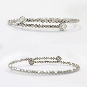 甲府市発 ダイヤモンド ブレスレット プラチナ 0.4ct 形状記憶 [PB-0095-1PTm]