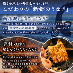のし対応可能 【国産】 新都のうなぎの炭火蒲焼3尾分（80年継ぎ足しの秘伝タレ付き） mi0035-0010