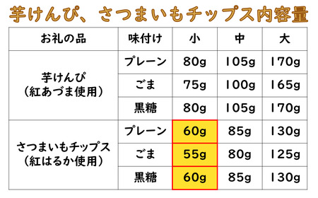 さつまいもチップス（3袋：プレーン、ごま、黒糖） mi0065-0002