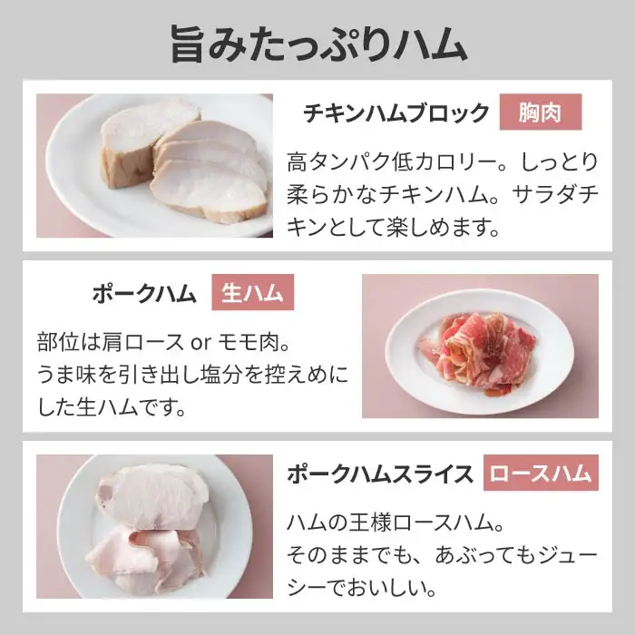 ソーセージとハムのバラエティセット（ソーセージ：プレーン・胡桃・チーズ、パテ・ド・ハム男、豚レバーペースト、チキンハム、ポークハム、生ハム）｜自家製ソーセージハム男