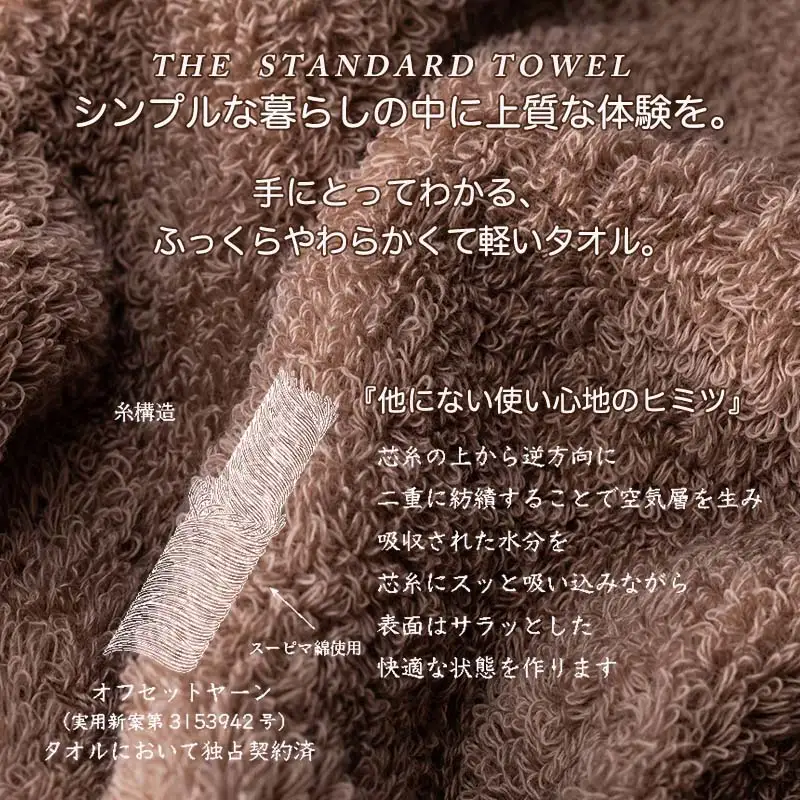 【TVで紹介！】MAISON BLANC フェイスタオル3枚 テラコッタ