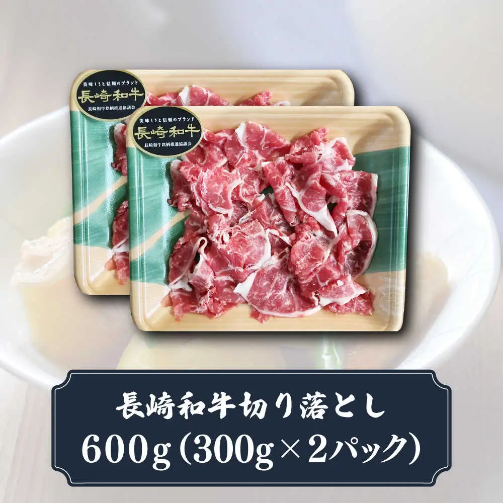切り落とし 長崎和牛 (300g×2) 小分け [DBL005] 牛肉切り落とし 黒毛和牛 小値賀町