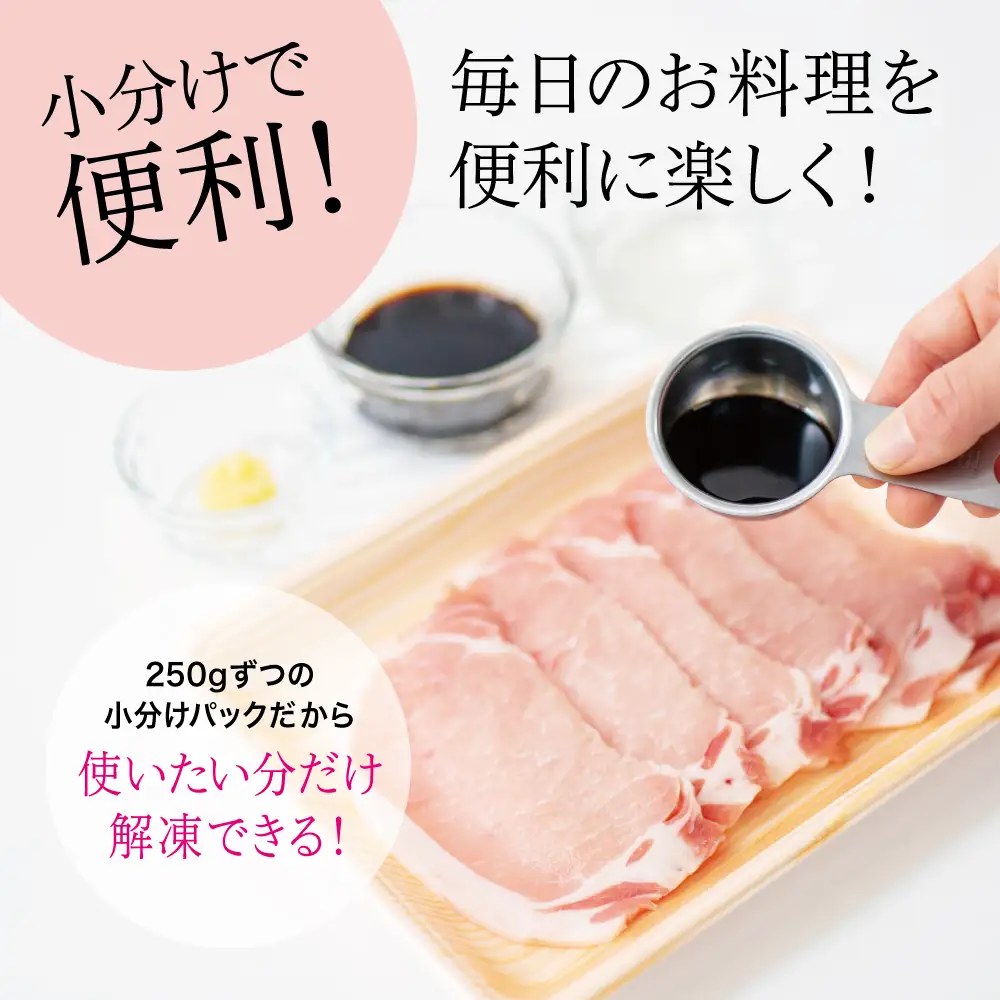 【鹿児島県産】豚肉3種類 計3kg  （250g×12パック）肩ロースしゃぶしゃぶ用・ロース生姜焼き用・バラスライス 国産 豚肉 バラ ロース 冷凍 カミチク