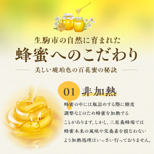 春と初夏の百花蜜セット 生駒市産 100％ 蜂蜜 500g 各1本 2種 セット 逆止弁ボトル 濃厚百花蜜 春らしい 華やか 百花蜜 春と初夏 芳醇な香り 非加熱 完熟蜂蜜 国産 純粋はちみつ 贈り物 お取り寄せ 三原養蜂場 奈良県 生駒市 送料無料