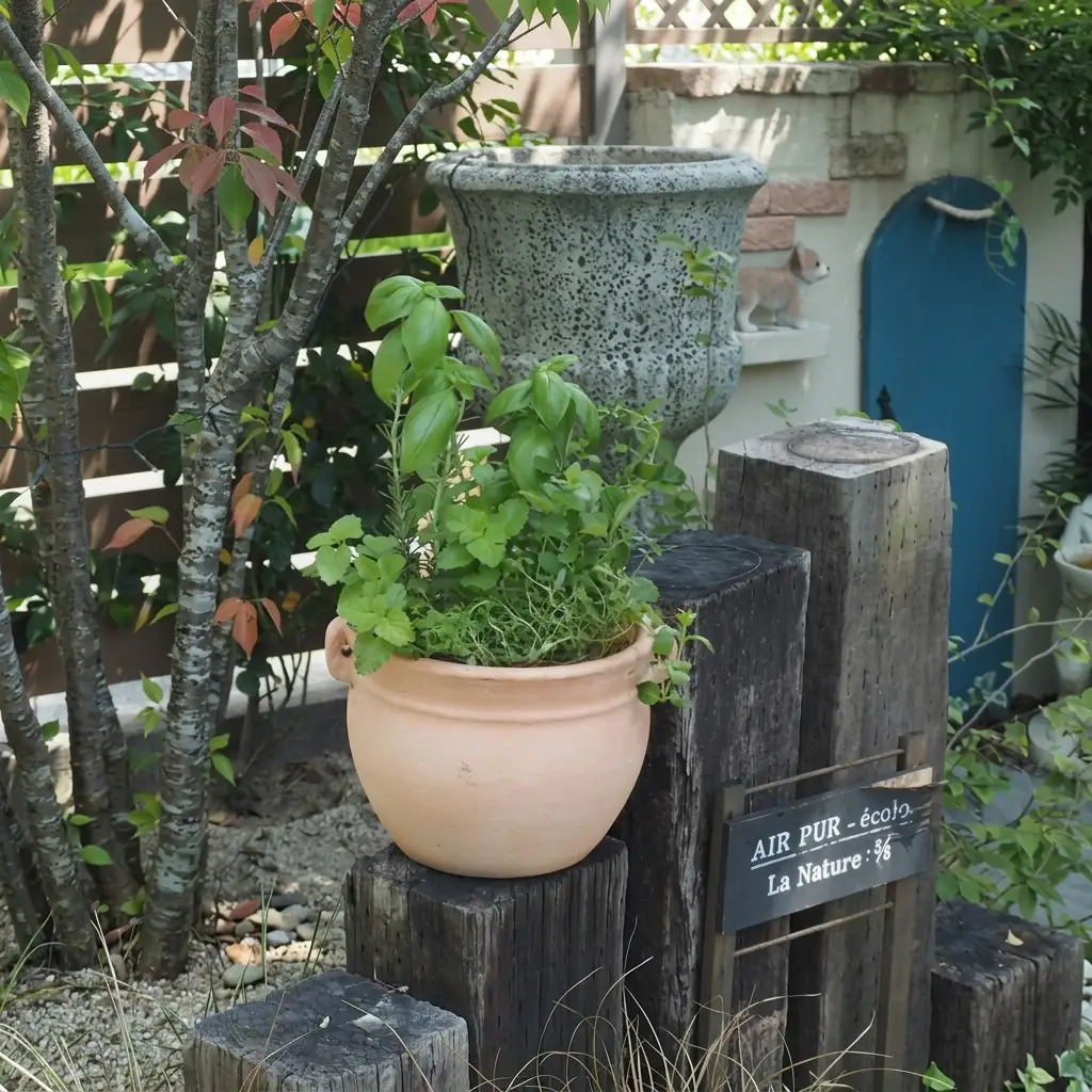 植物 寄植え ハーブ 6種 寄せ植え つぼ丸型 鉢 植物