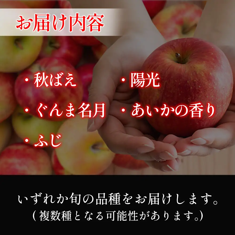 ≪10月中旬以降発送≫りんご 国産 3kg 農家直送 おかざき農園 芸北りんご 林檎 秋映 陽光 ぐんま名月 あいかの香り ふじ_OK097_001