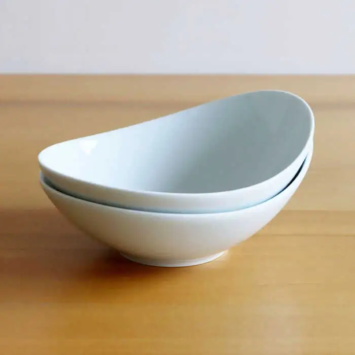 【白山陶器】【ボウル】CARVEボール(L) 白磁 2枚セット[TA128] ボウル