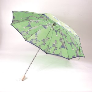 ハレフネ【マイカ】晴雨兼用折畳み傘　パーマネントグリーン 
