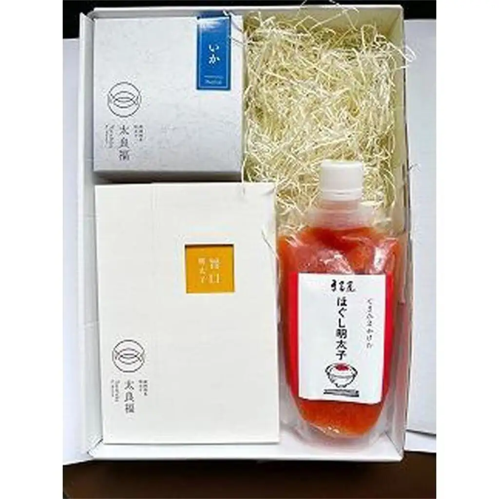 太良福 辛子明太子ギフトセット【梅】(旨口明太子：２００ｇ いか明太８０ｇ ほぐし明太１５０ｇ) 博多明太子