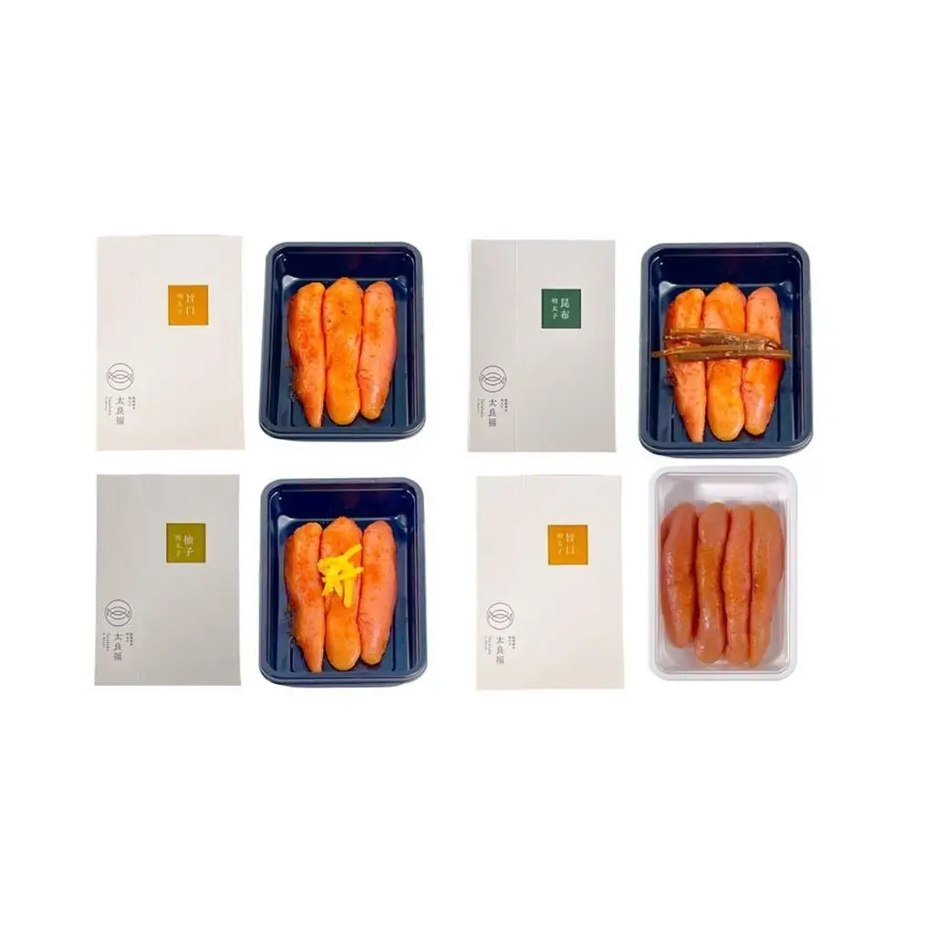 辛子明太子 食べくらべ4種セット 120g×4ヶ 旨口 / 昆布 / 柚子 / 出汁 博多明太子