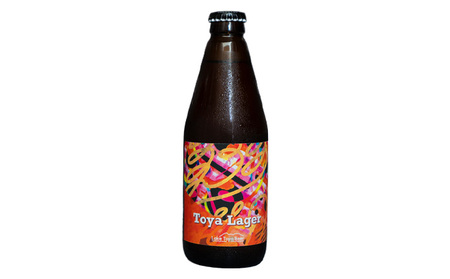Lake Toya Beer クラフトビール Toya Lager 4本セット (紙コースター2枚付) お酒 瓶ビール アルコール 晩酌 バーベキュー BBQ 家飲み 宅飲み 麦芽の味わい 