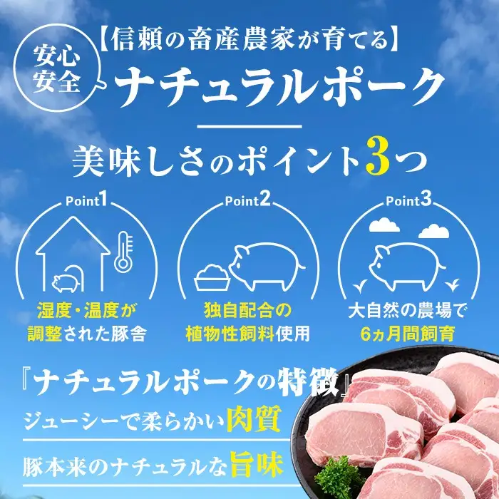 【ふるなびWEEK対象】【A05051】鹿児島県産 厚切り 豚ロースステーキ用  約1kg 豚肉 ポーク とんかつ【大将食品】