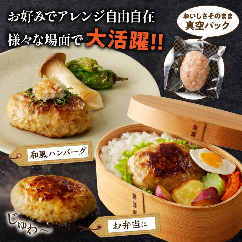 宮崎県産豚プレミアムハンバーグ(計8個) 肉 豚肉 加工品 惣菜 国産_T001-0095