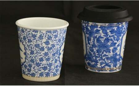 限定品！ 有田焼 coffeeタンブラー【Cafe de ARITA】カフェドアリタ カップ コーヒーカップ タンブラー コーヒータンブラー フリーカップ 蓋つきカップ コップ 蓋つきコップ 陶磁器 食器 うつわ 器 A15-349